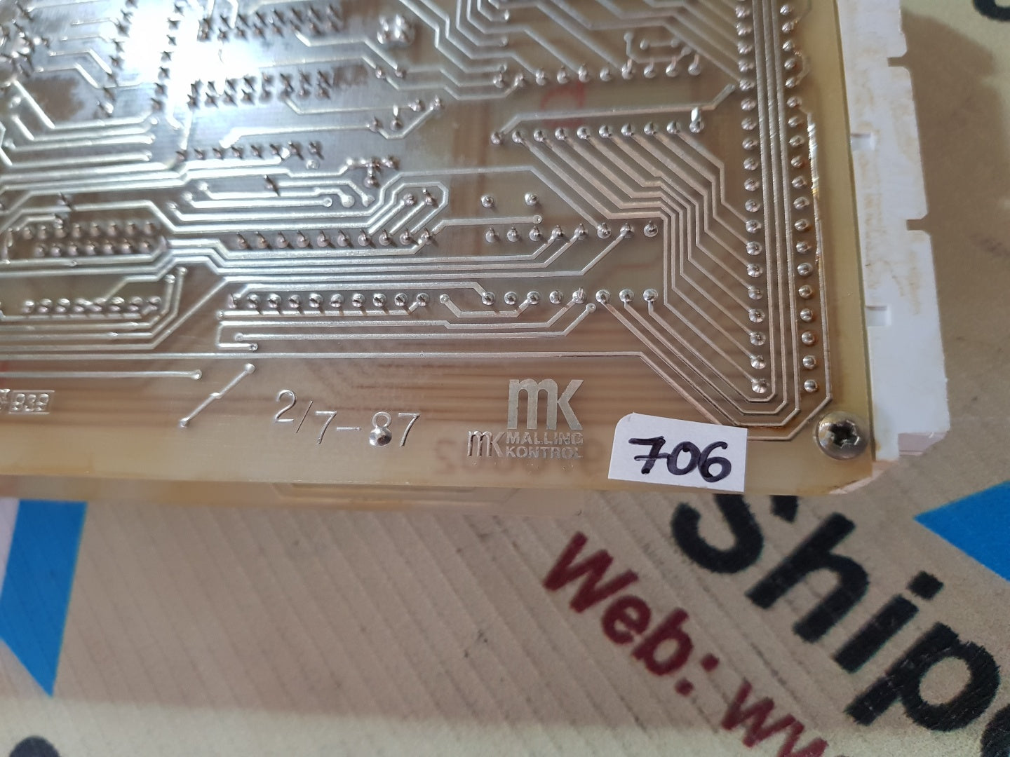 MALLING KONTROL 2/7-87 PCB CARD