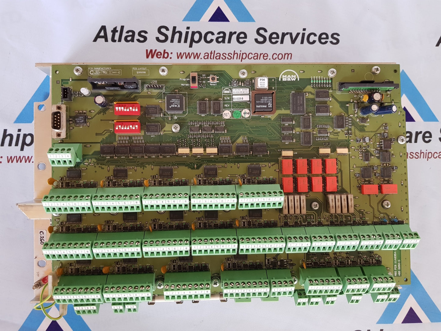 MAN B&W MBD PCB 1142354-4 BACKUP CONTROL UNIT ASD 0250-C