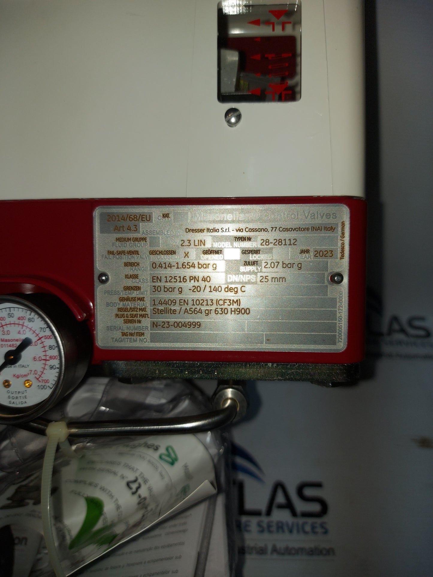 MASONEILAN 28-112 CONTROL VALVE 6-24 PSI