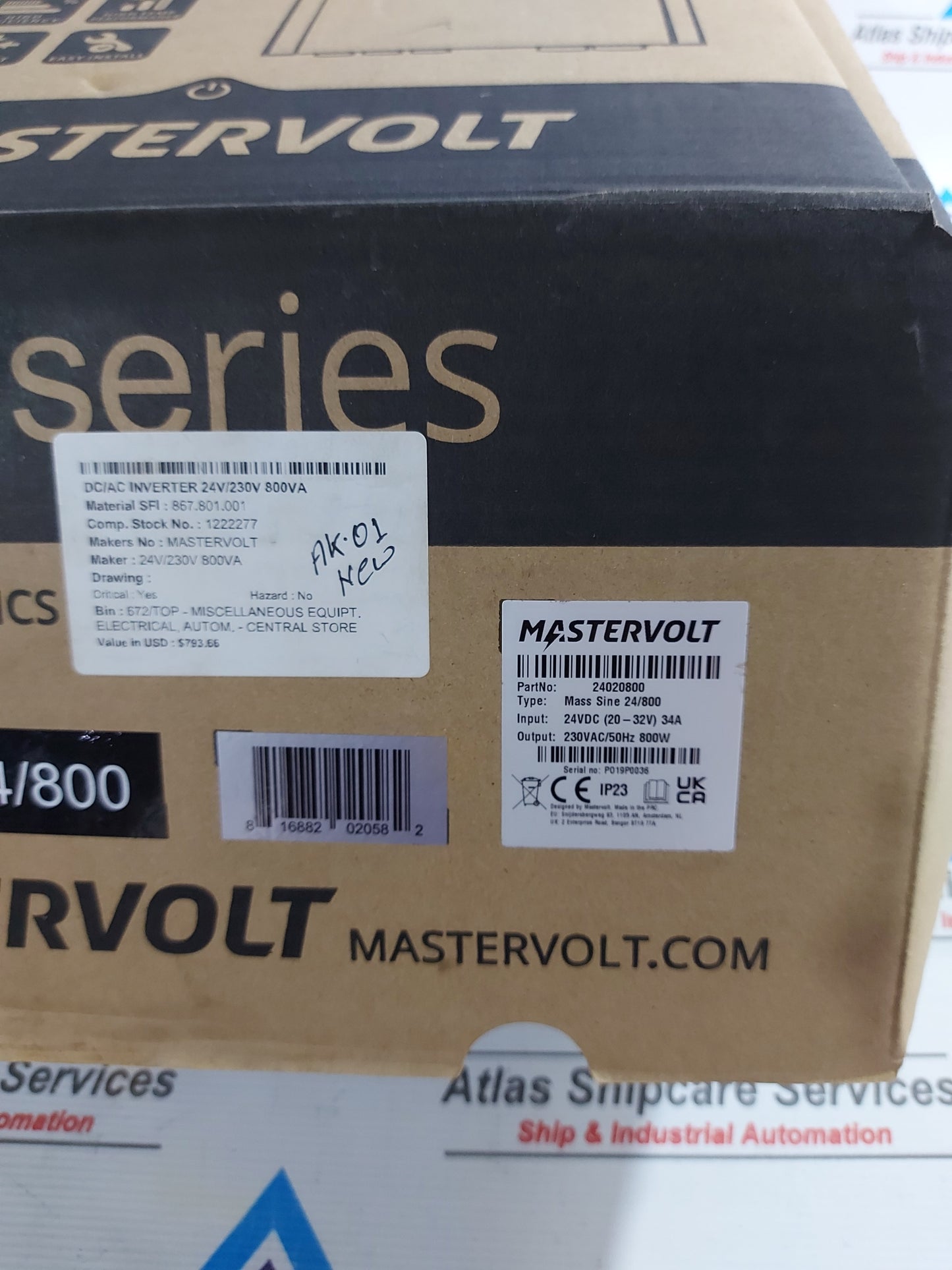 MASTERVOLT MASS 24/800 SINE WAVE INVERTER 24020800