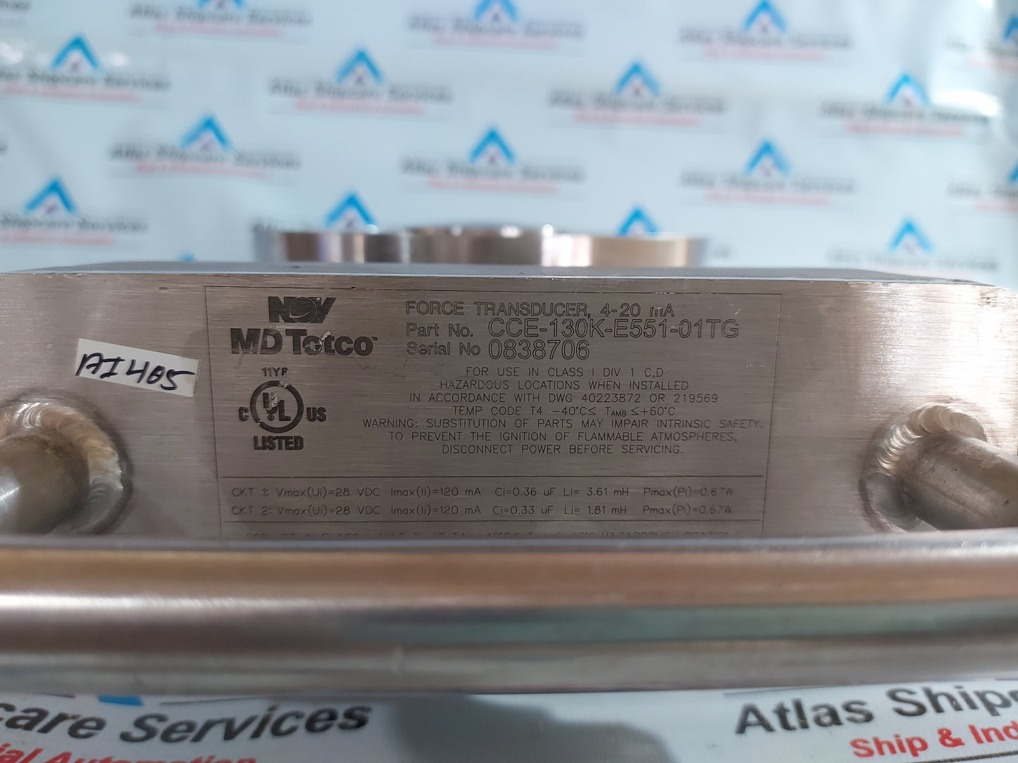 M/D TOTCO CCE-130K-E551-01TG FORCE TRANSDUCER 4-20 mA
