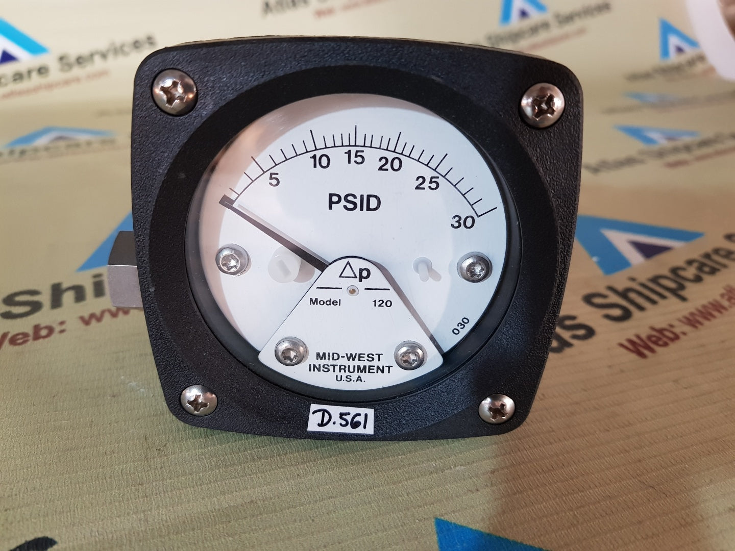 MID-WEST INSTRUMENT MODEL 120 PRESSURE GAUGE 120AA-40-0(EA)