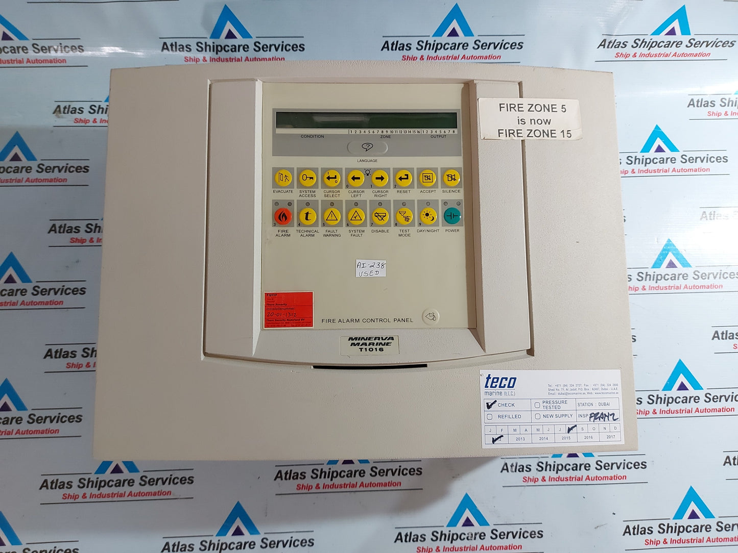 MINERVA MARINE T1016 FIRE ALARM CONTROL PANEL