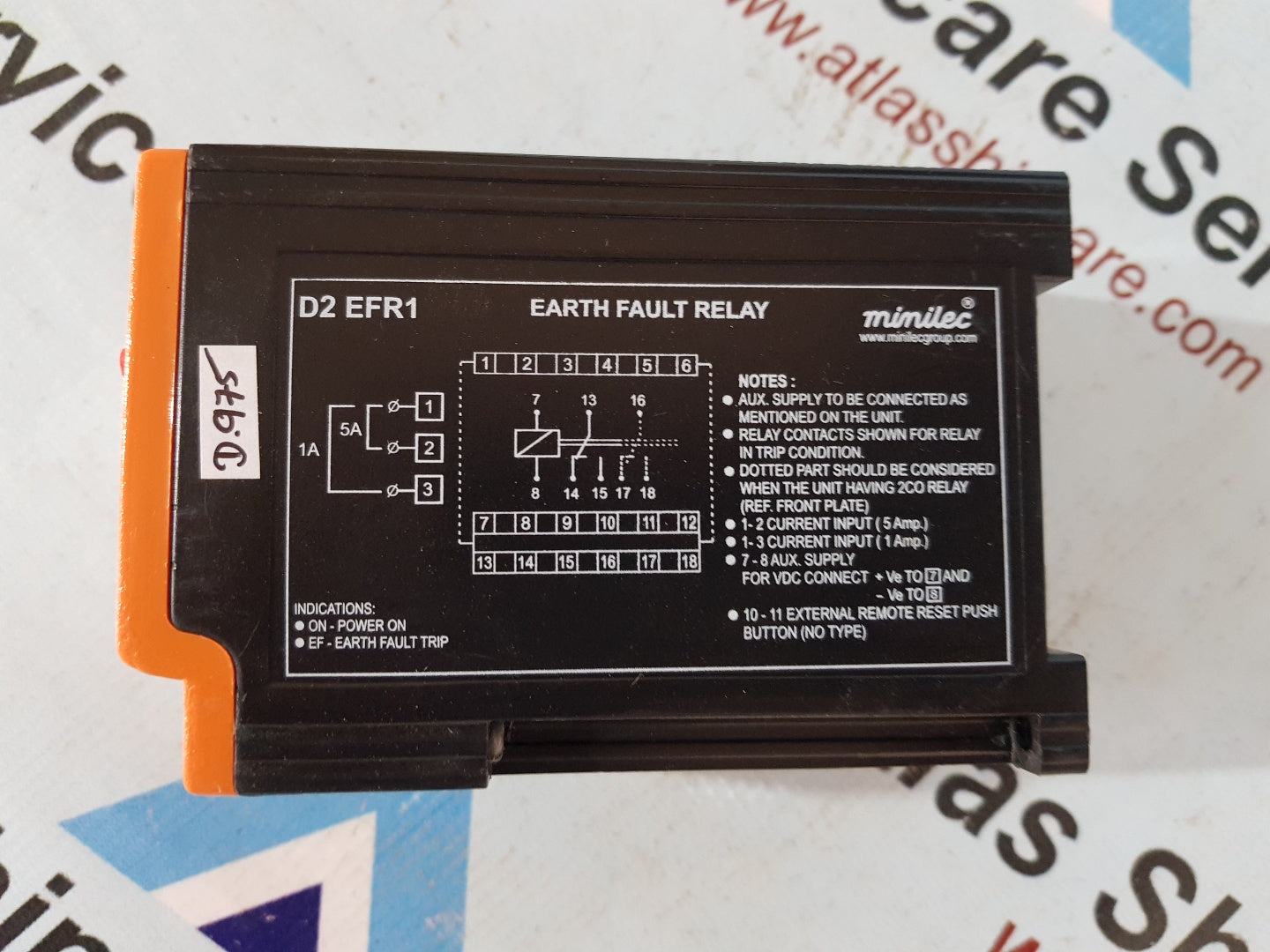 MINILEC D2 EFR1 EARTH FAULT RELAY