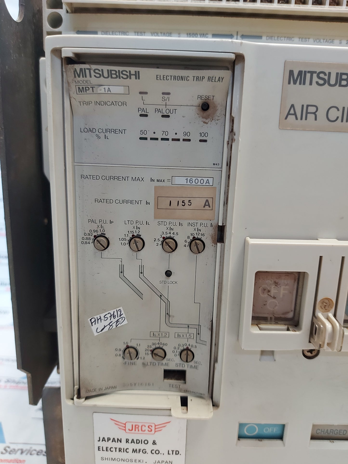 MITSUBISHI AE1600-SS AIR CURCUIT BREAKER