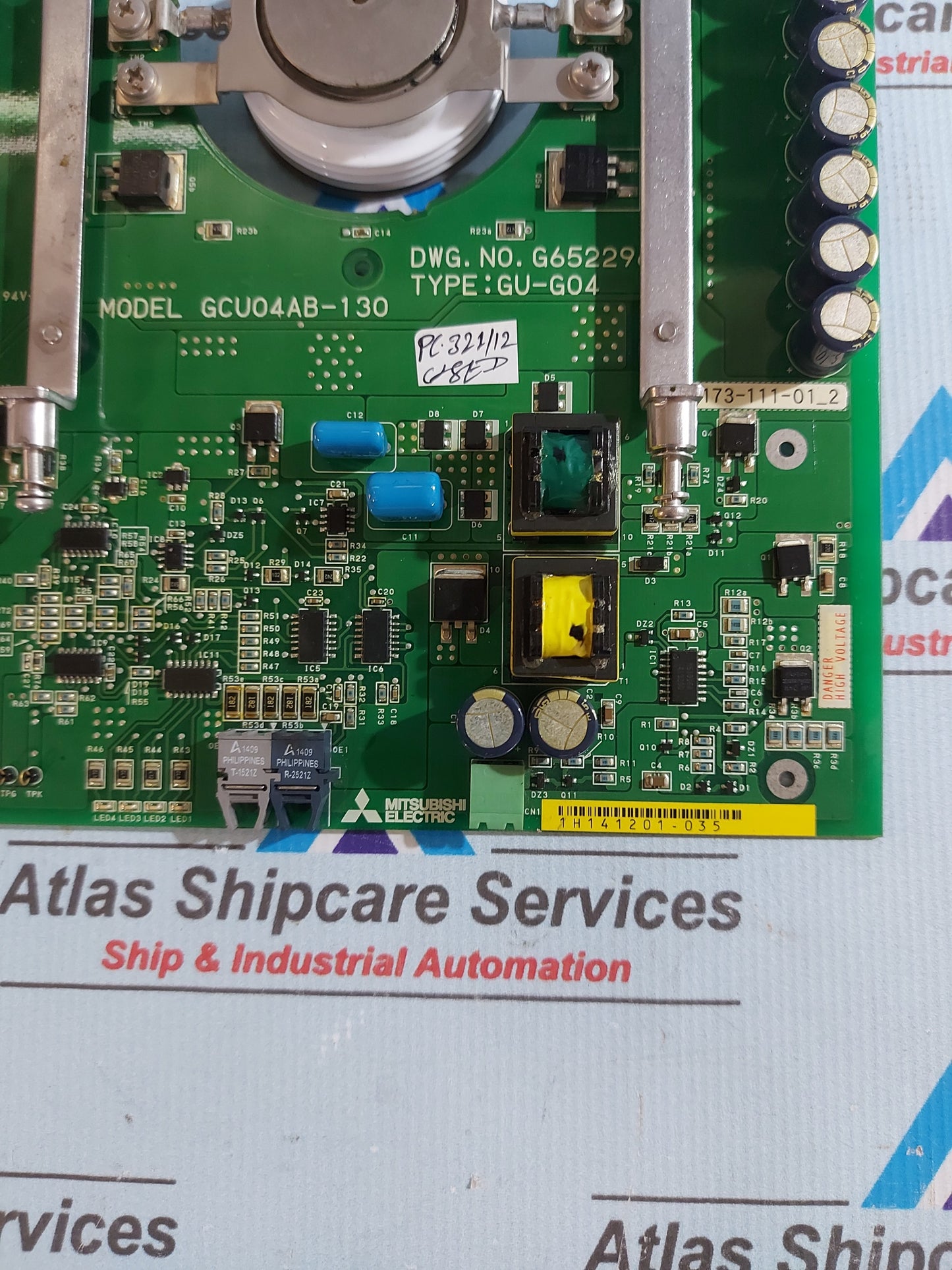 MITSUBISHI GU-G04 GCU04AB-130 COMMUTATED THYRISTOR BOARD