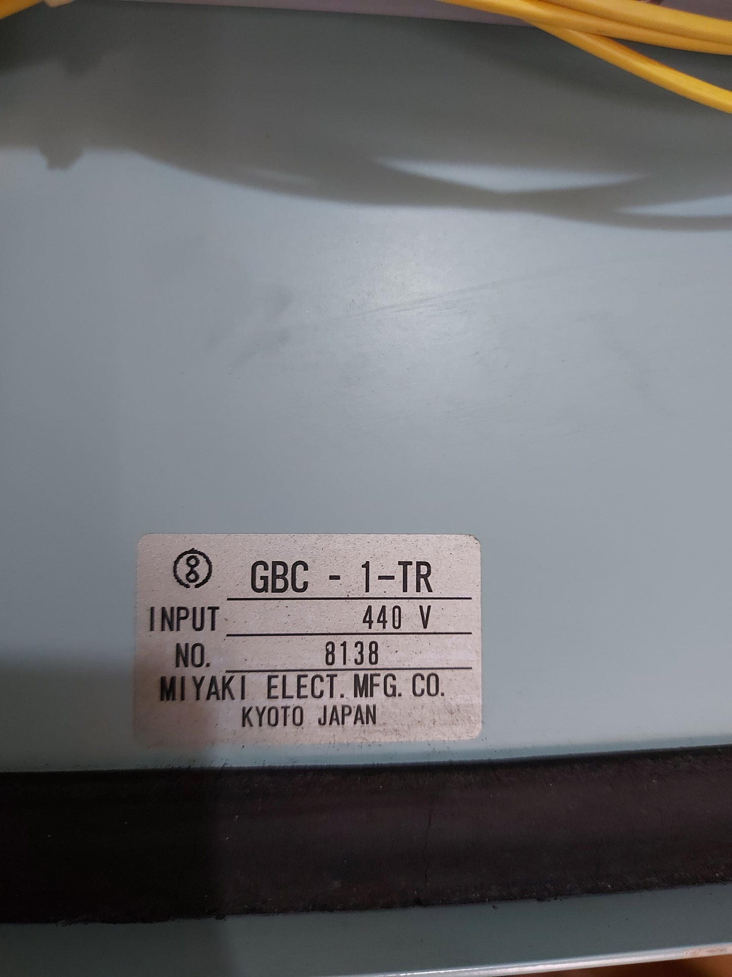 MITSUBISHI KAKOKI KAISHA GBC-1-TR CONTROL PANEL O.LUBRICANT SEPARATOR AUTO CONT PANEL