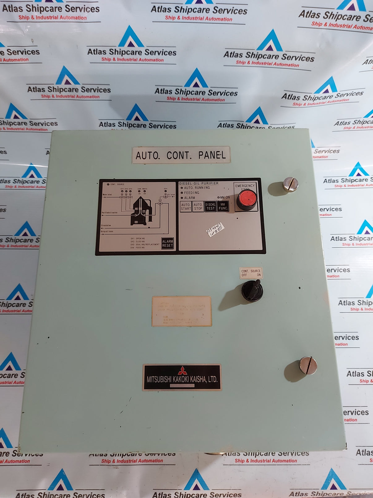 MITSUBISHI KAKOKI KAISHA GBC-1-TR CONTROL PANEL O.LUBRICANT SEPARATOR ...