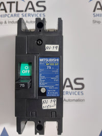 MITSUBISHI NF100-SP NO-FUSE BREAKER 2 POLE 75A