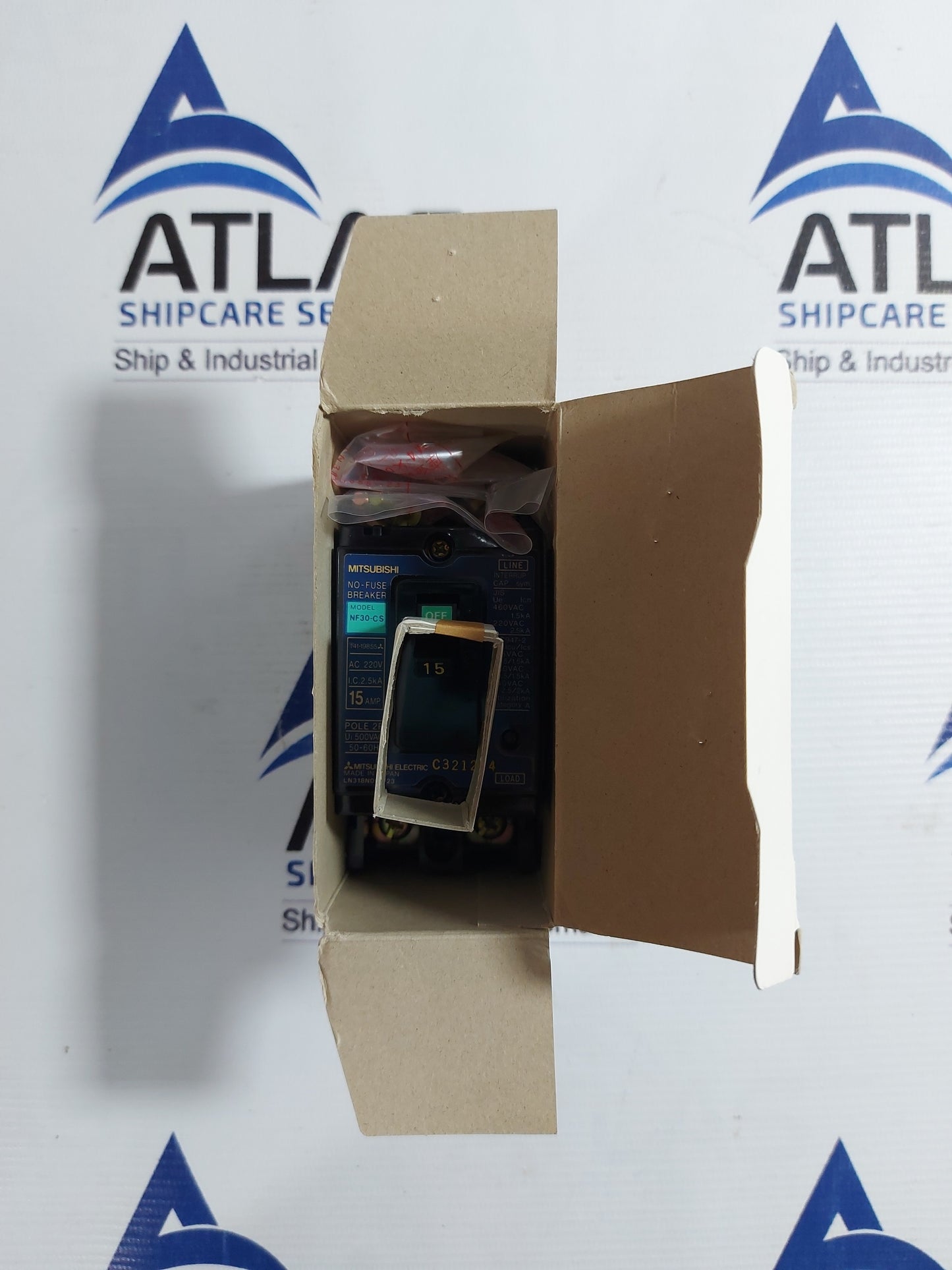 MITSUBISHI NF30-CS 15A 2 POLE NO-FUSE CIRCUIT BREAKER