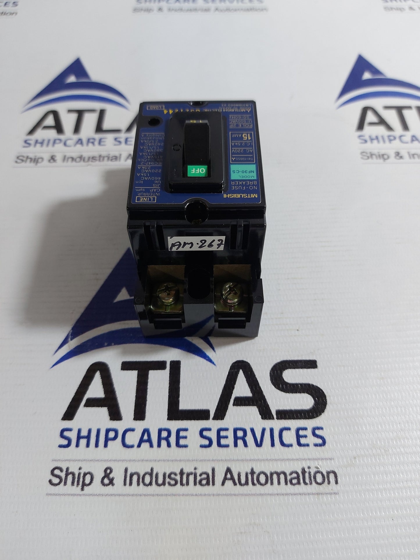 MITSUBISHI NF30-CS 15A 2 POLE NO-FUSE CIRCUIT BREAKER