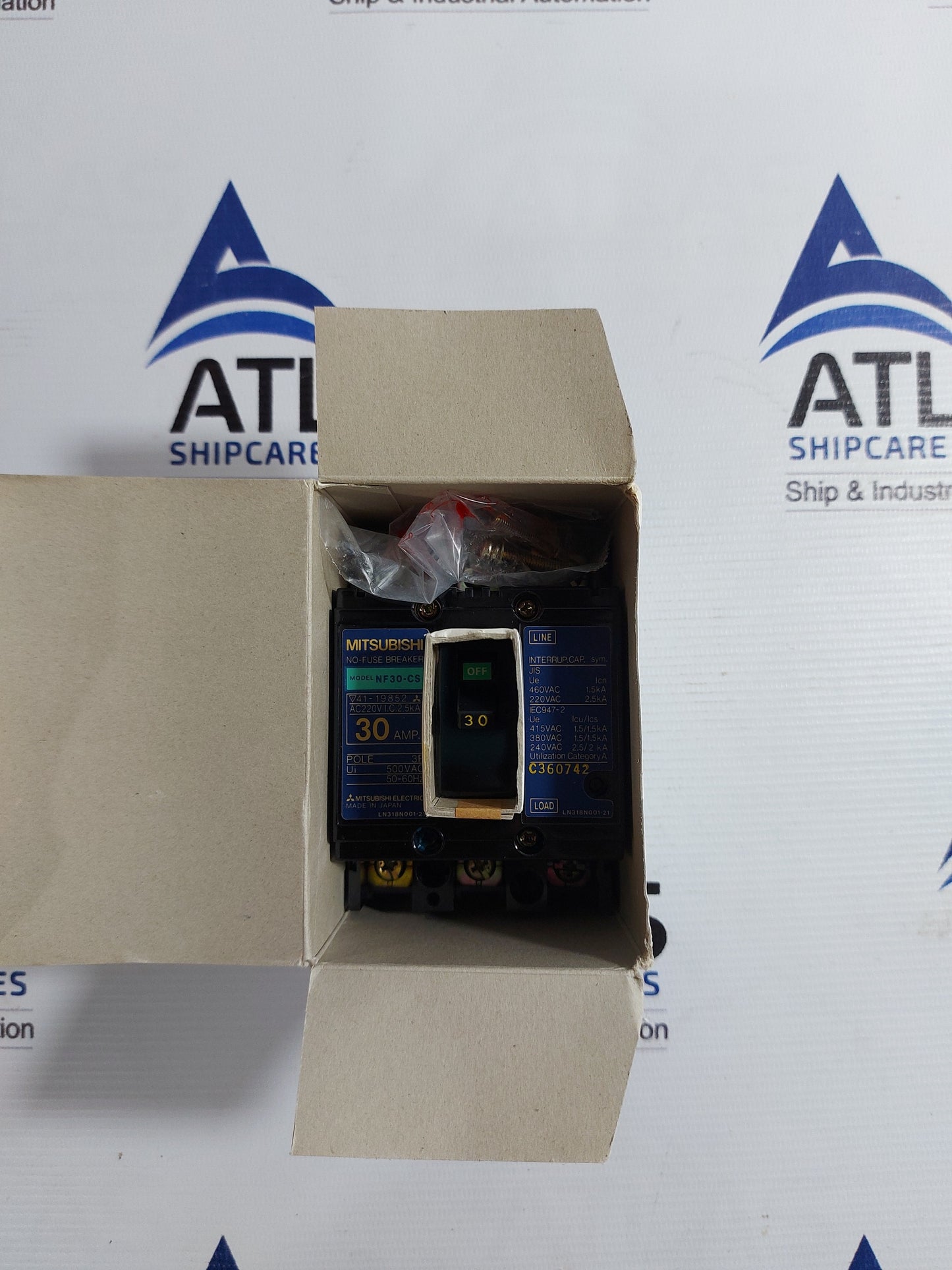 MITSUBISHI NF30-CS 30A 3 POLE NO-FUSE CIRCUIT BREAKER