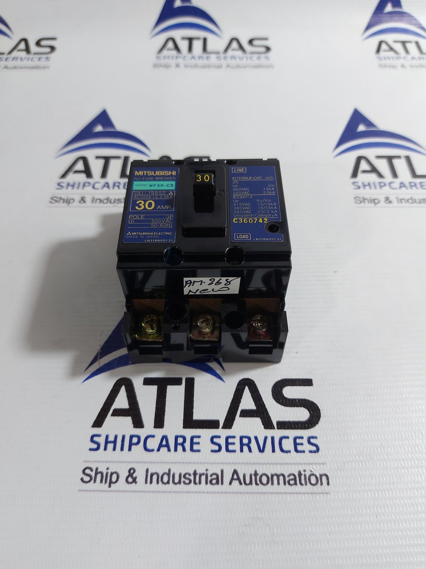 MITSUBISHI NF30-CS 30A 3 POLE NO-FUSE CIRCUIT BREAKER
