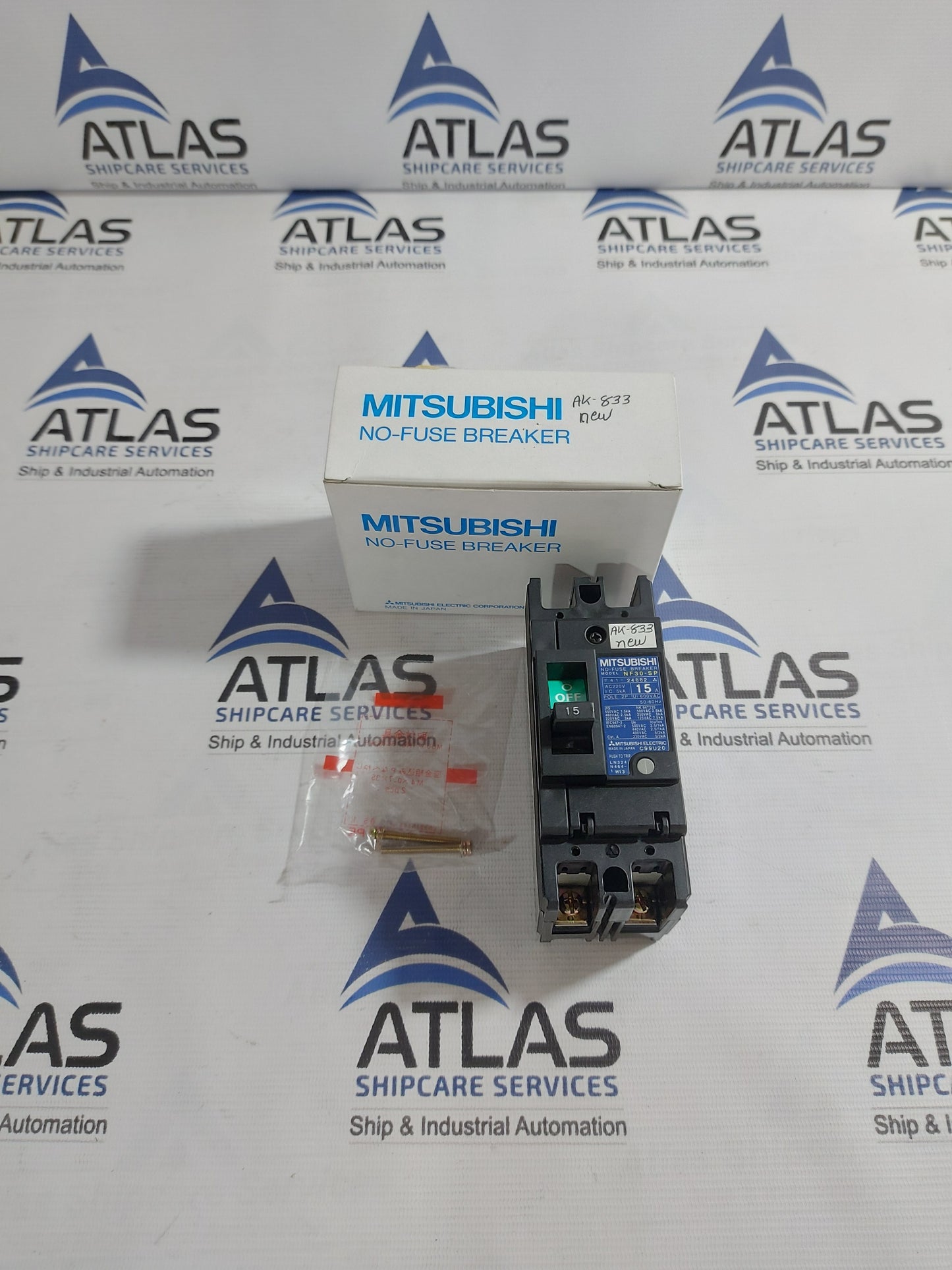 MITSUBISHI NF30-SP NO-FUSE BREAKER 2 POLE 15A