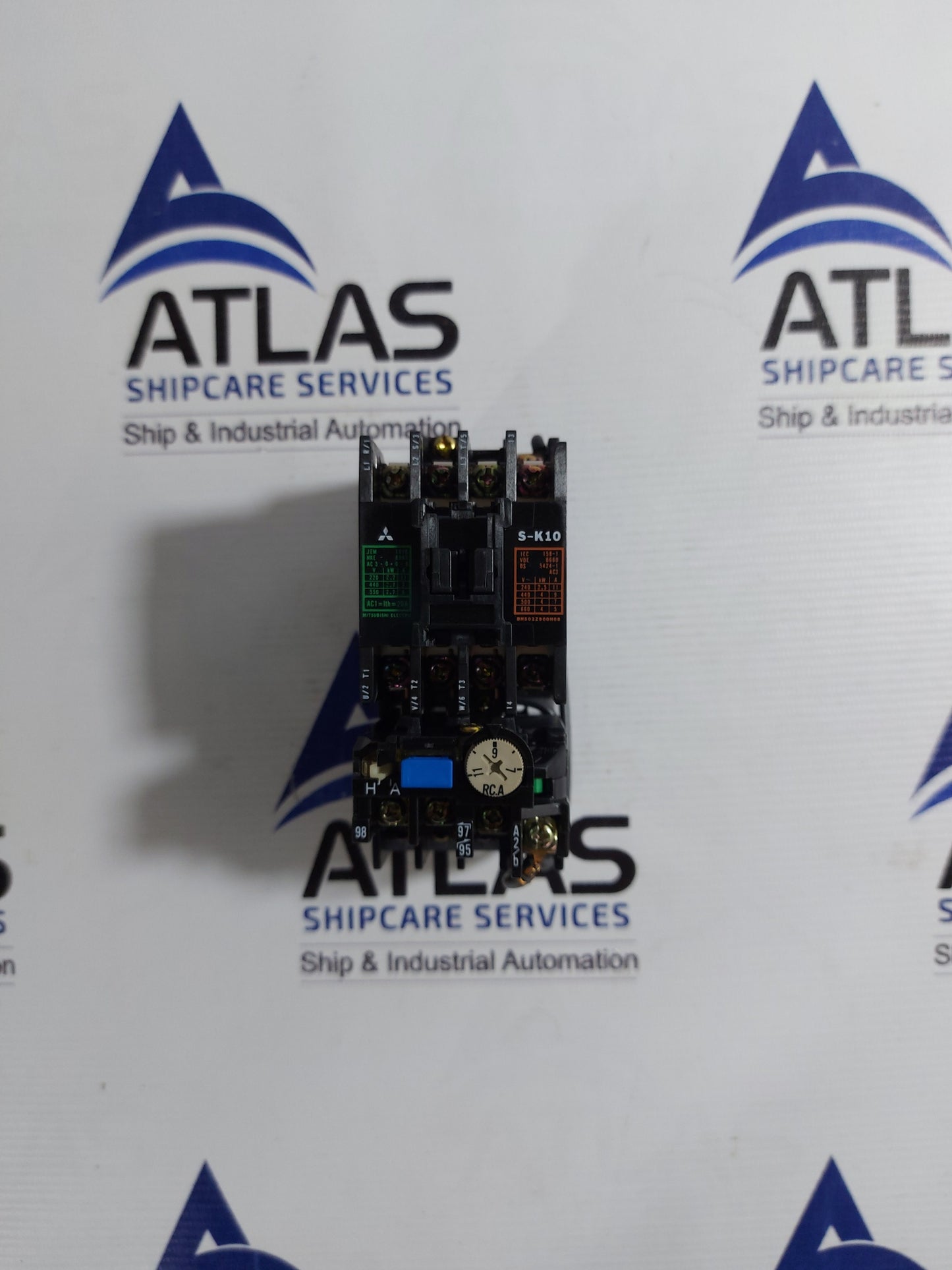 MITSUBISHI S-K10 MAGNETIC CONTACTOR WITH TH-K12AB THERMAL OVERLOAD RELAY MODULE