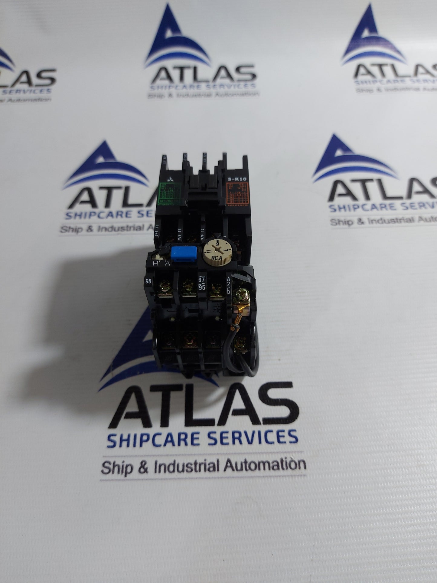 MITSUBISHI S-K10 MAGNETIC CONTACTOR WITH TH-K12AB THERMAL OVERLOAD RELAY MODULE