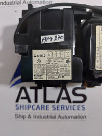 MITSUBISHI S-K10 MAGNETIC CONTACTOR WITH TH-K12AB THERMAL OVERLOAD RELAY MODULE