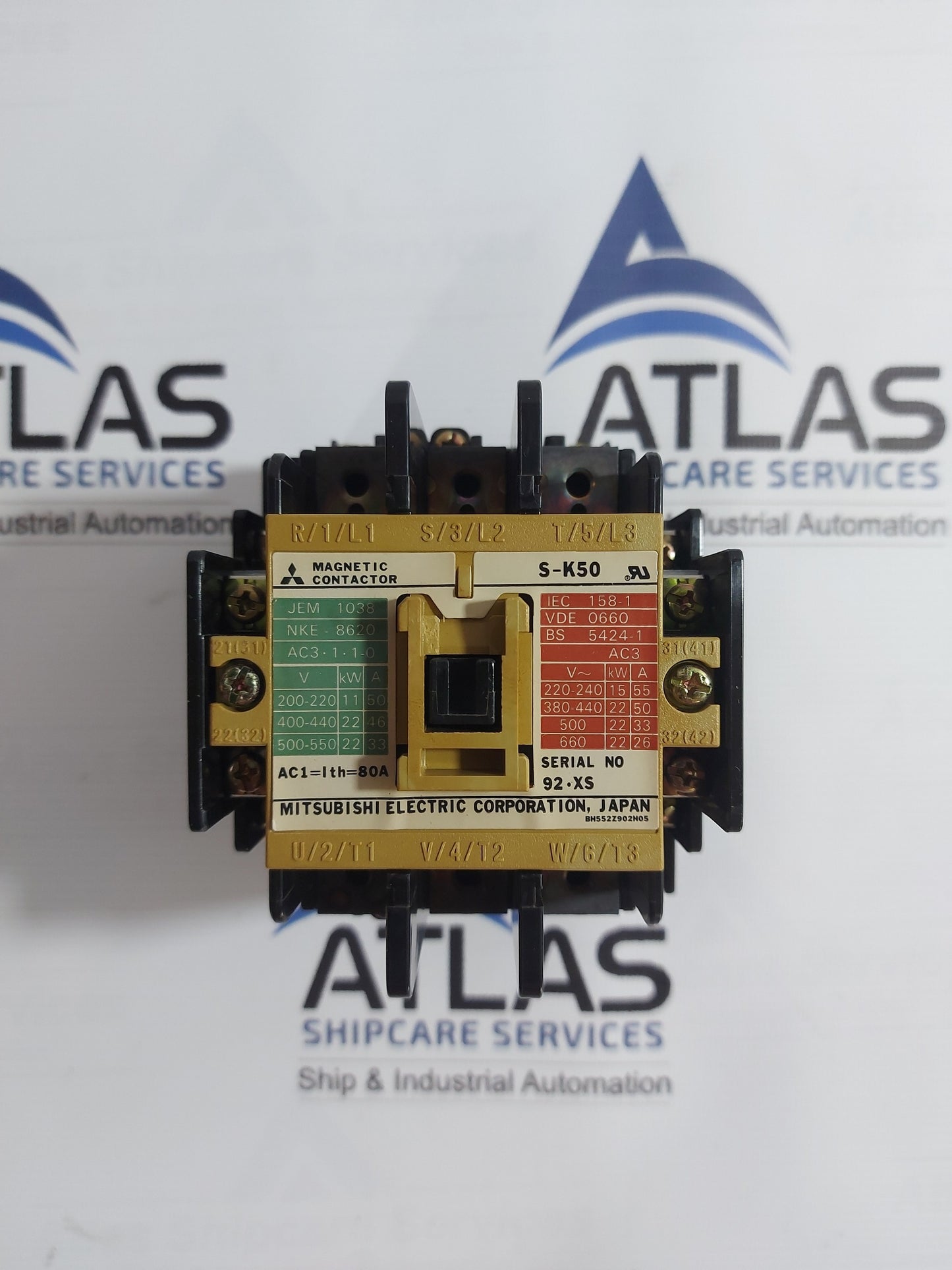 MITSUBISHI S-K50 3POLE 80A MAGNETIC CONTACTOR COIL 100-127V