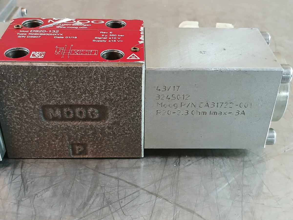 MOOG D920-132 SERVO PROPORTIONAL VALVE R08KB930HXYX REV.E