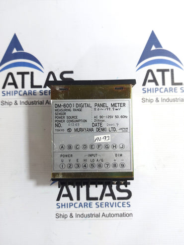 MURAYAM DENKI DM-600 I DIGITAL PANEL METER