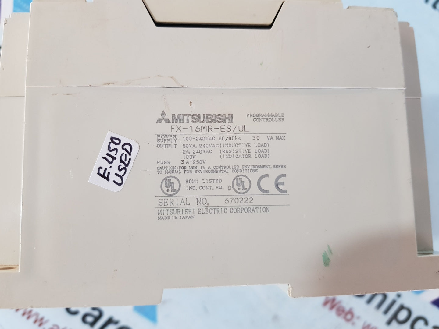 Mitsubishi FX-16MR-ES/UL Programmable Controller