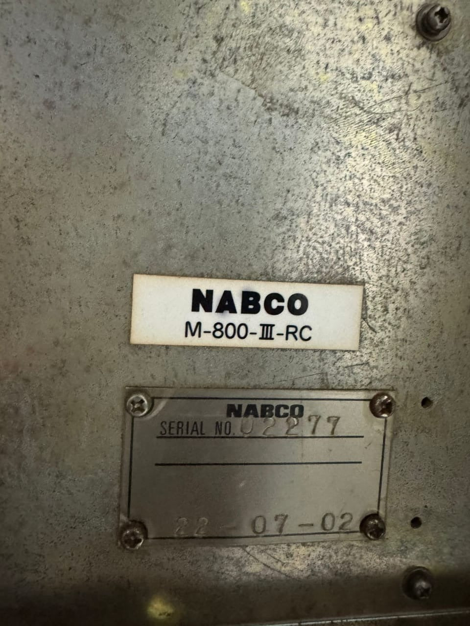 NABCO M-800-III M/E CONTROL BOX