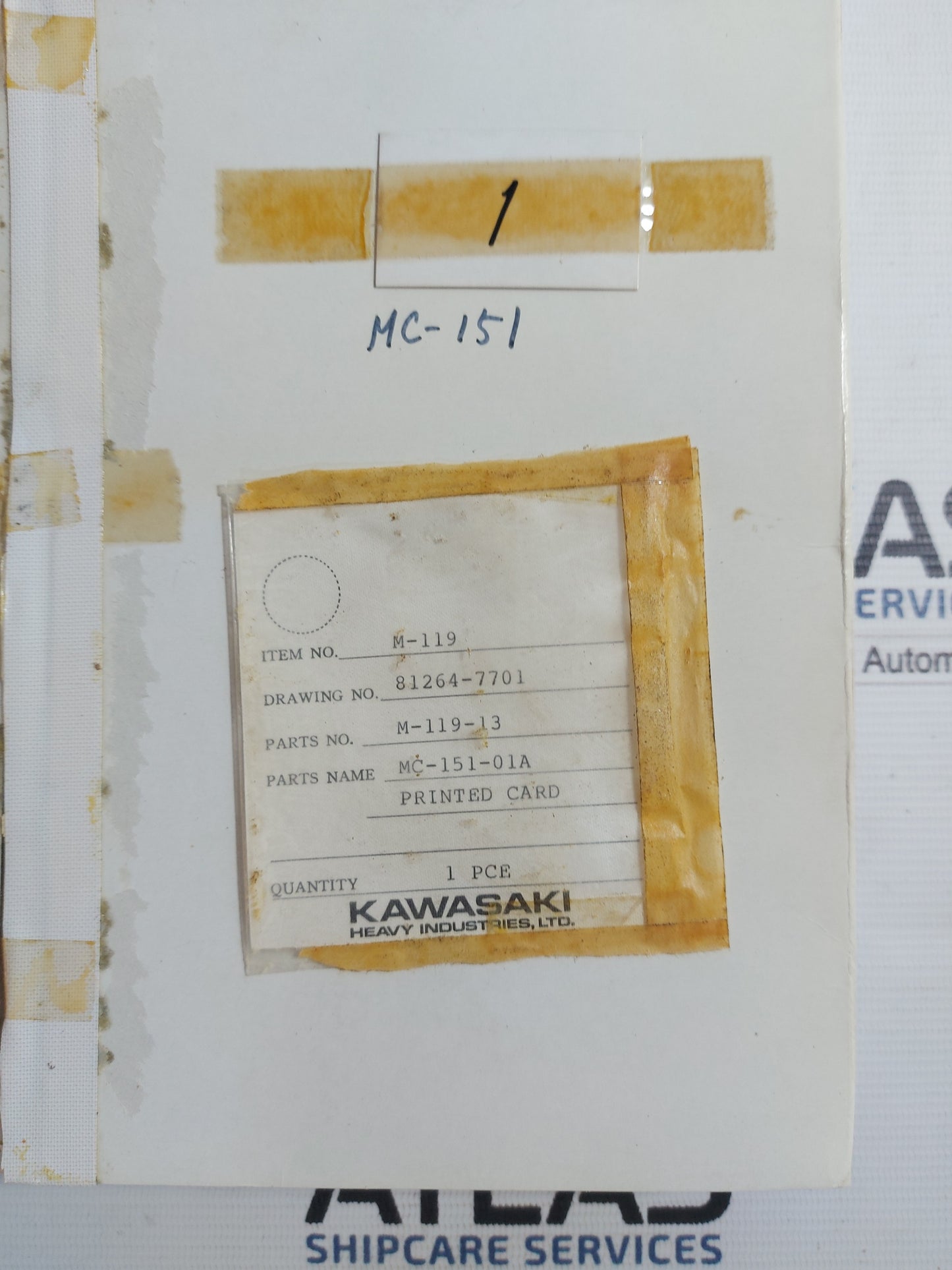 NABCO MC-151-01A PCB CARD 885 72740804