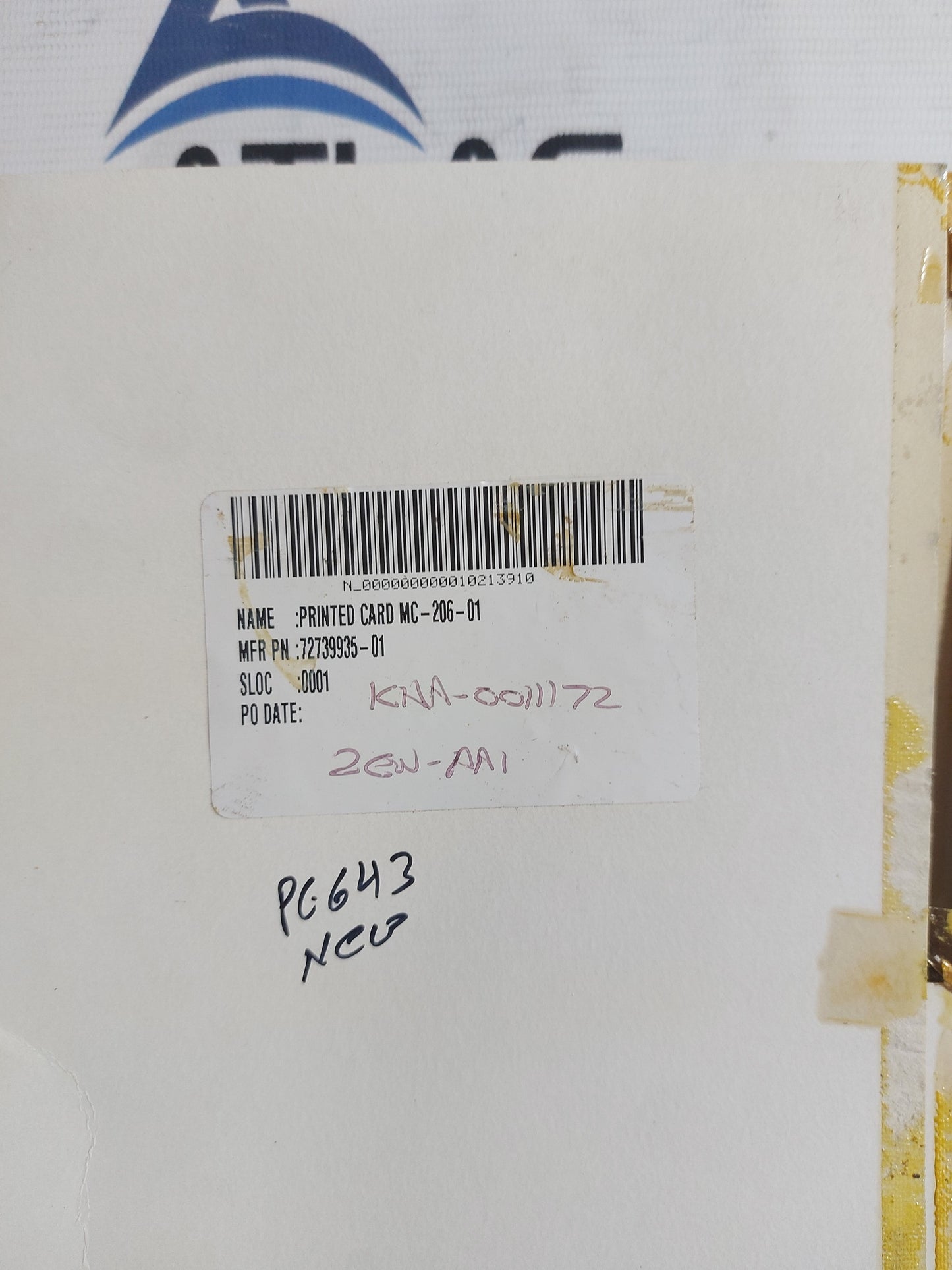 NABCO MC-206-01 PCB CARD 887 72739965