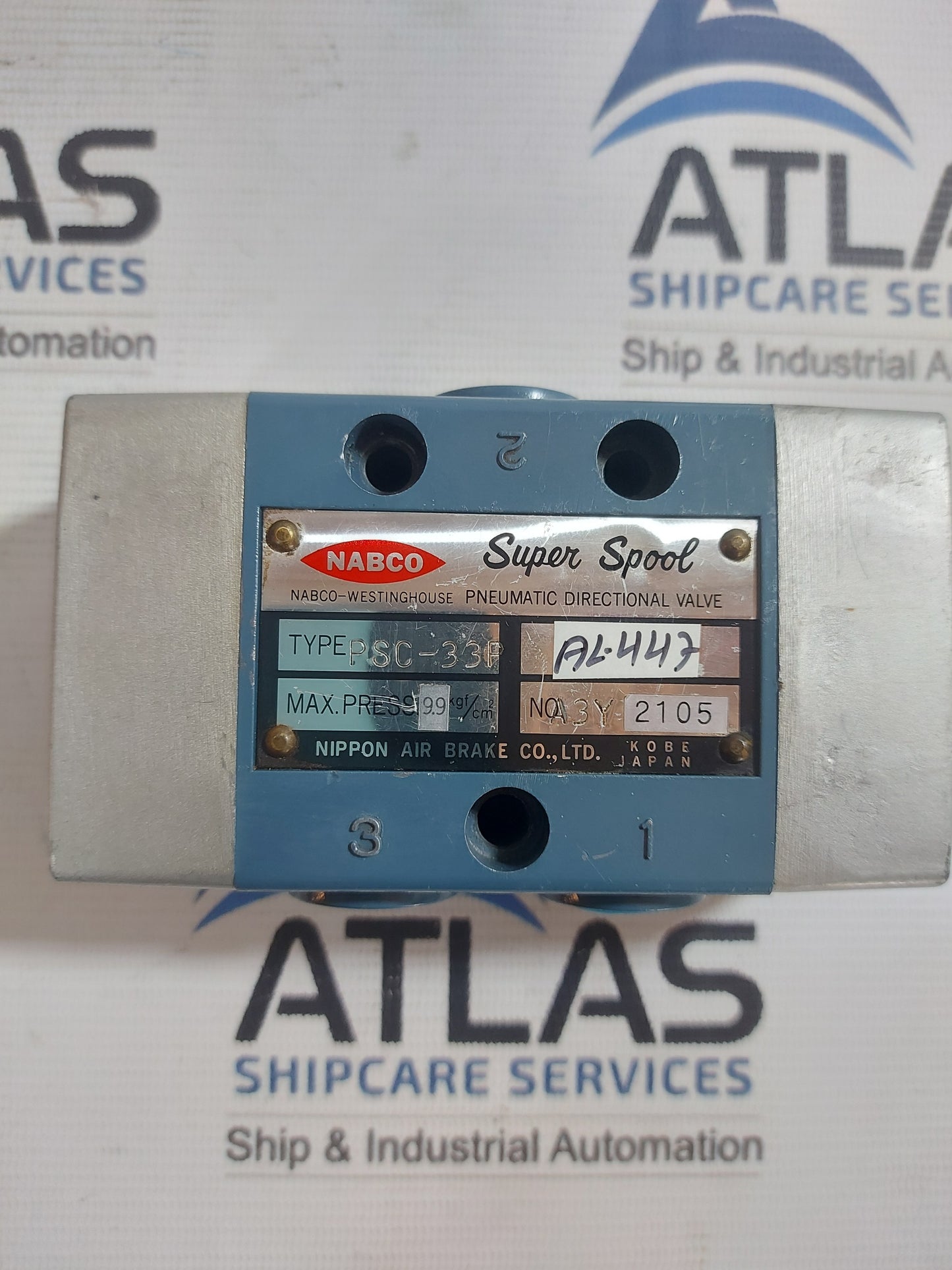NABCO PSC-33P PNEUMATIC DIRECTIONAL VALVE 9.9 Kgf/cm2