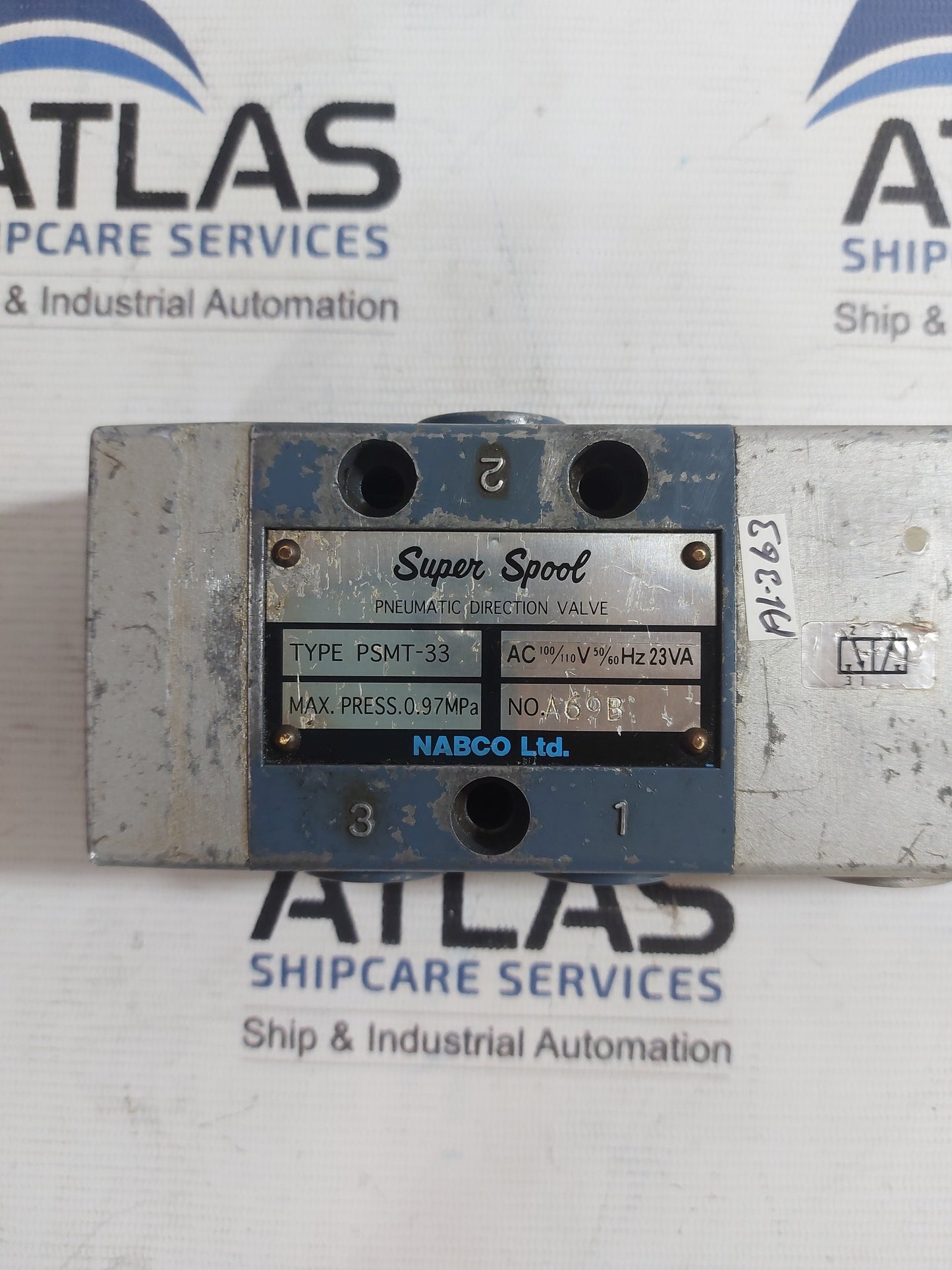 NABCO PSMT-33 PNEUMATIC DIRECTIONAL VALVE 100/110VAC