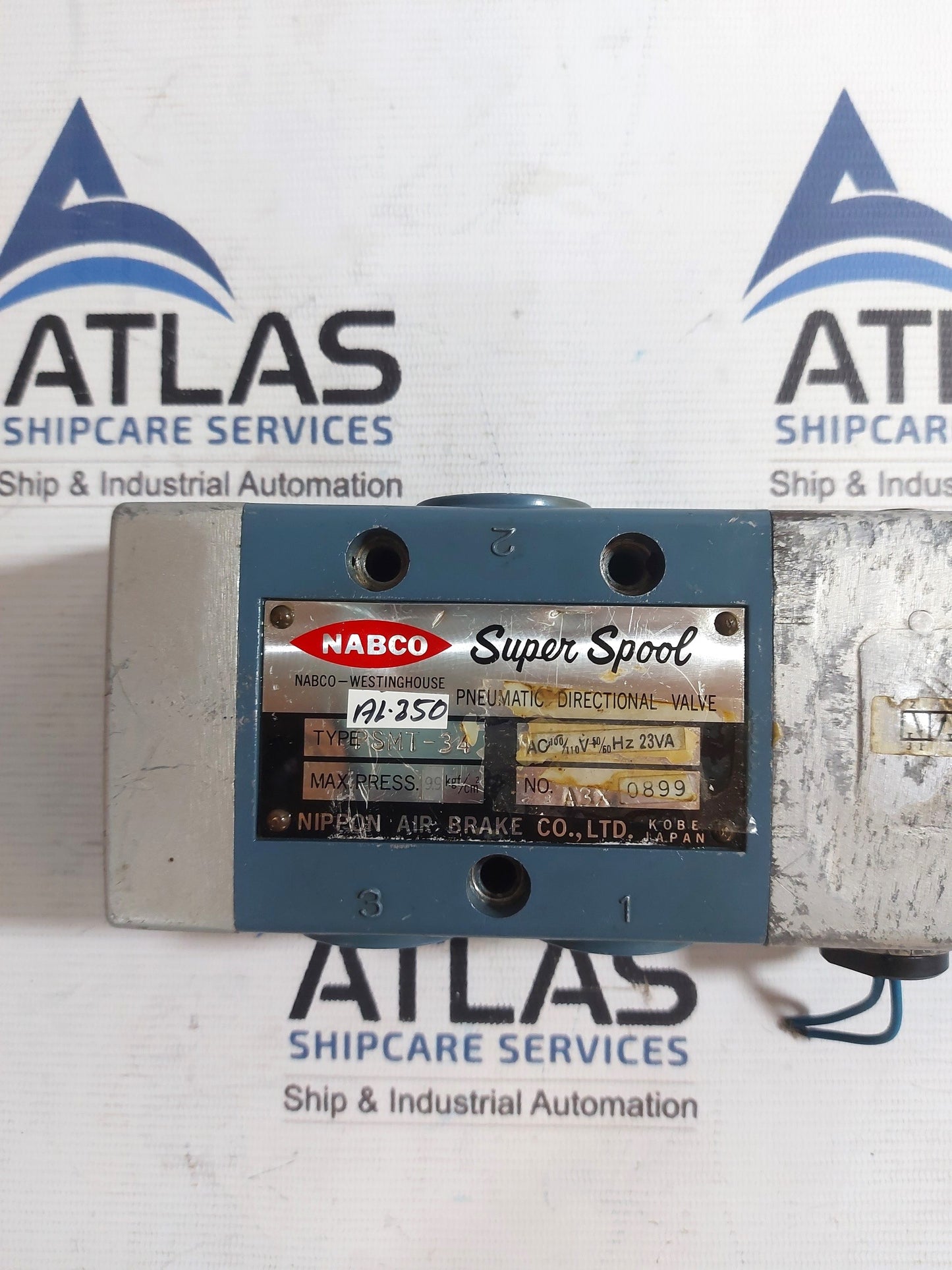 NABCO (NIPPON AIR BREAK) PSMT-34 PNEUMATIC DIRECTIONAL VALVE AC 100/110V