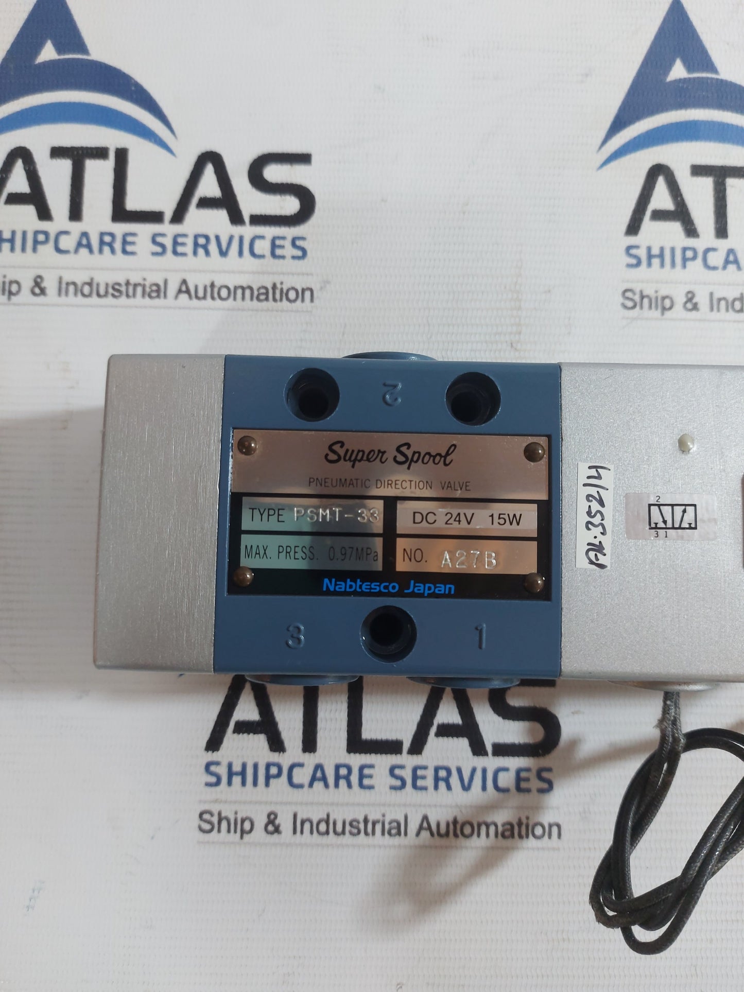 NABTESCO PSMT-33 PNEUMATIC DIRECTIONAL VALVE DC24V 15W