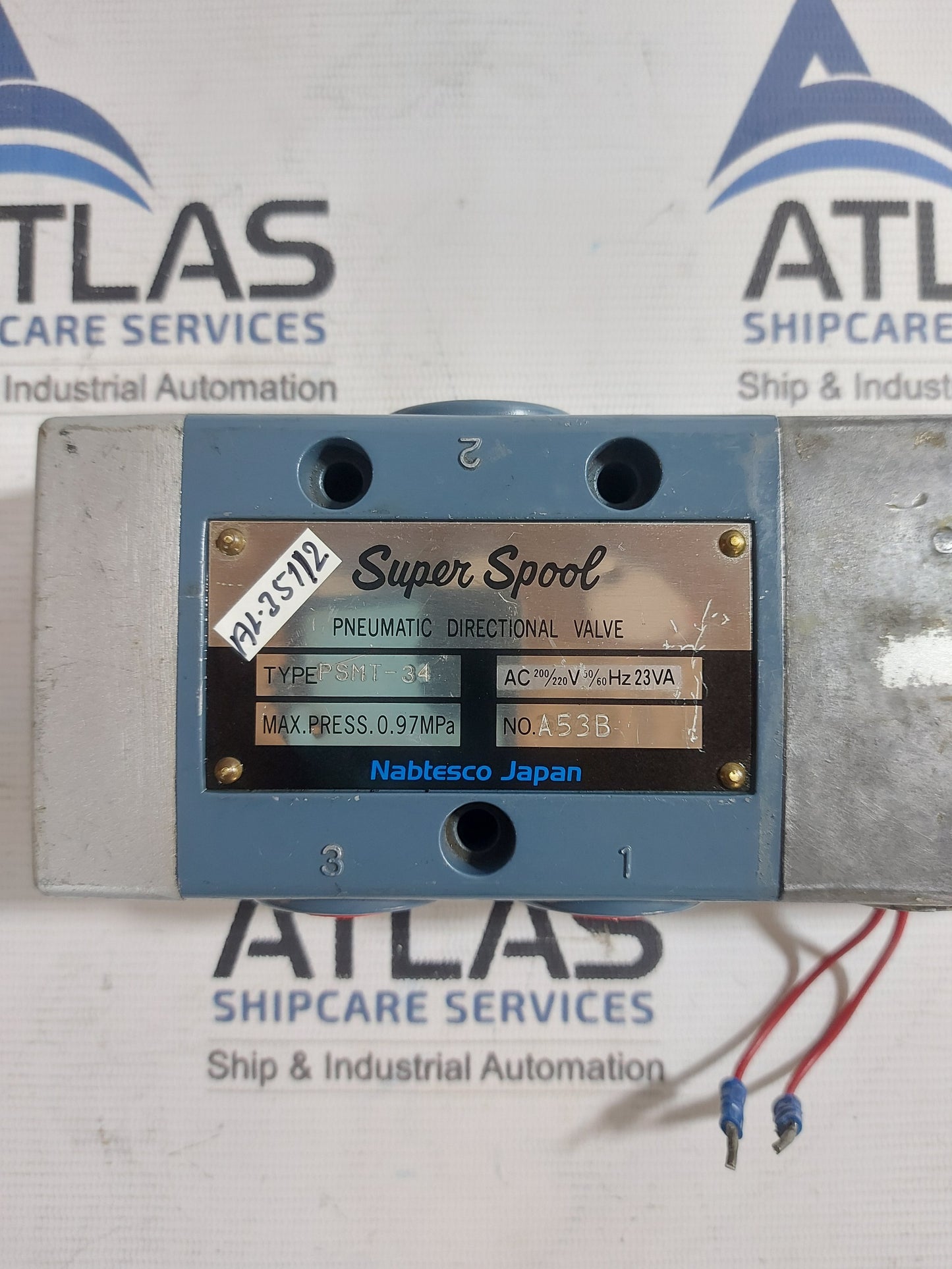 NABTESCO PSMT-34 PNEUMATIC DIRECTIONAL VALVE AC200/220V