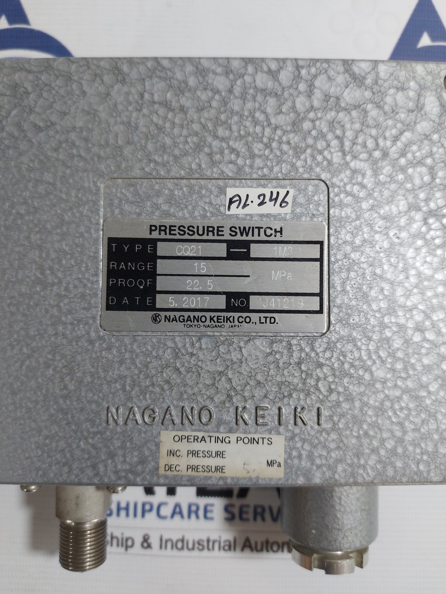 NAGANO KEIKI CQ21-1M3 PRESSURE SWITCH 15 MPa