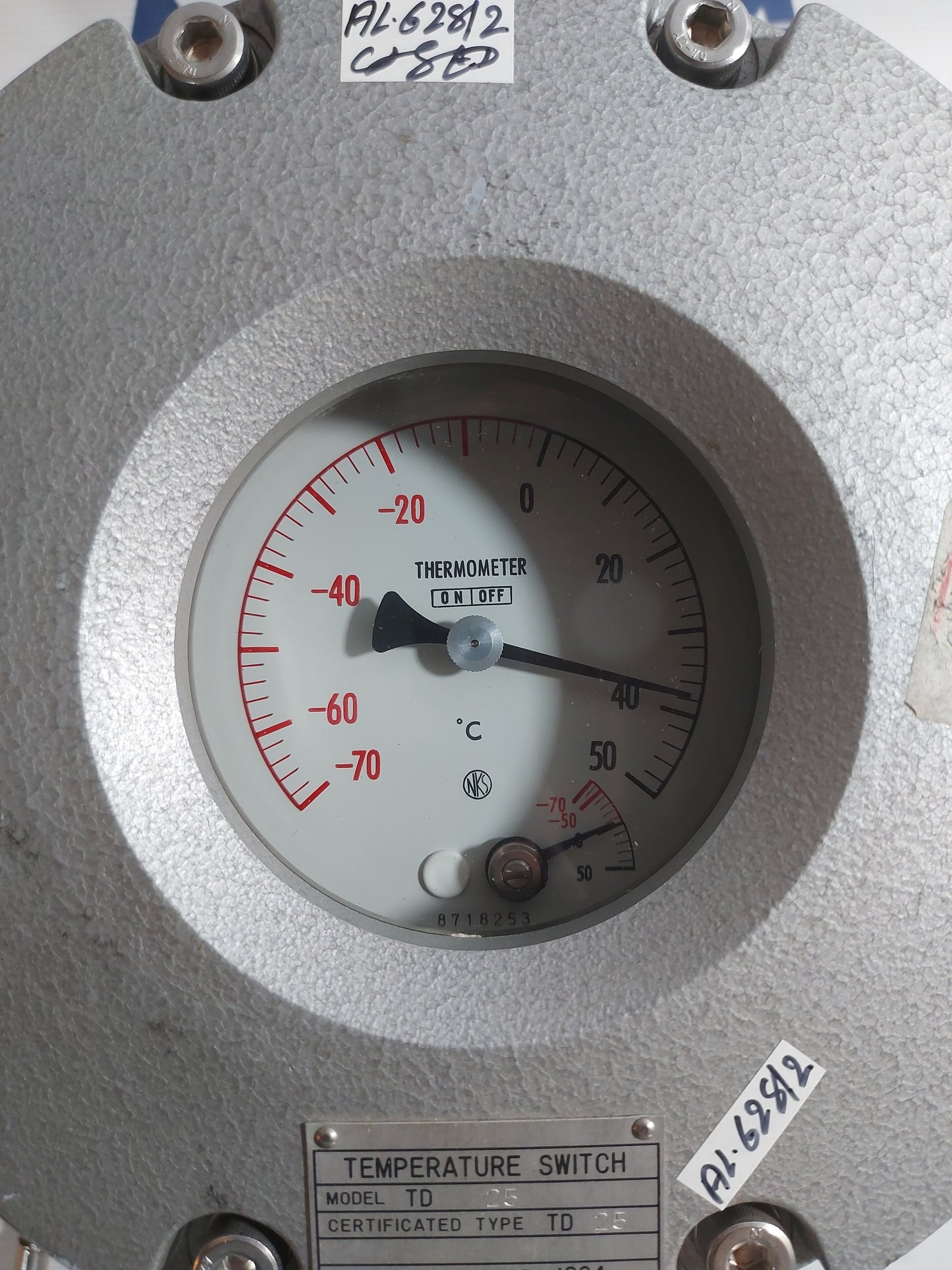 NAGANO KEIKI TD 25 FLAME PROOF TYPE d2G4 TEMPERATURE SWITCH