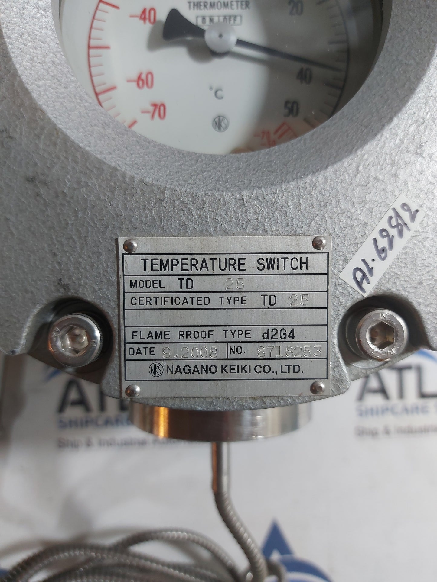 NAGANO KEIKI TD 25 FLAME PROOF TYPE d2G4 TEMPERATURE SWITCH