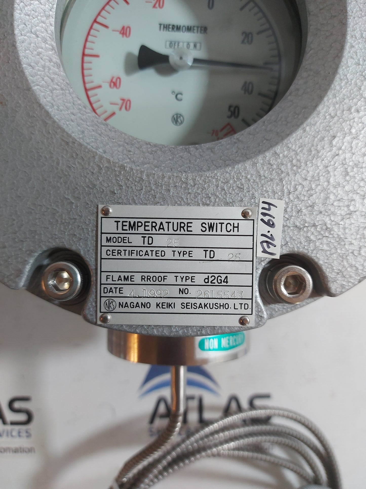 NAGONA KEIKI TD 25 FLAME PROOF TYPE d2G4 TEMPERATURE SWITCH