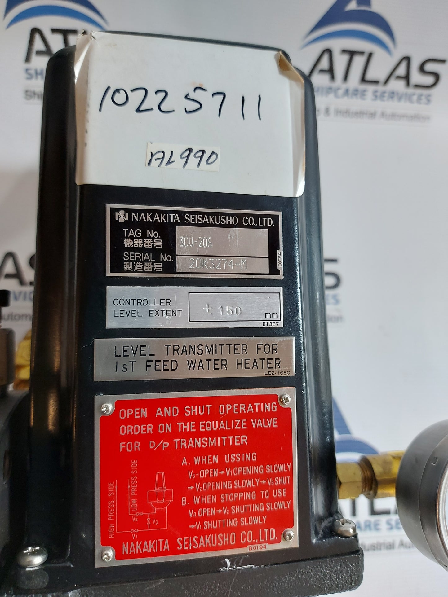 NAKAKITA LEVEL TRANSMITTER 1st FEED WATER HEATER