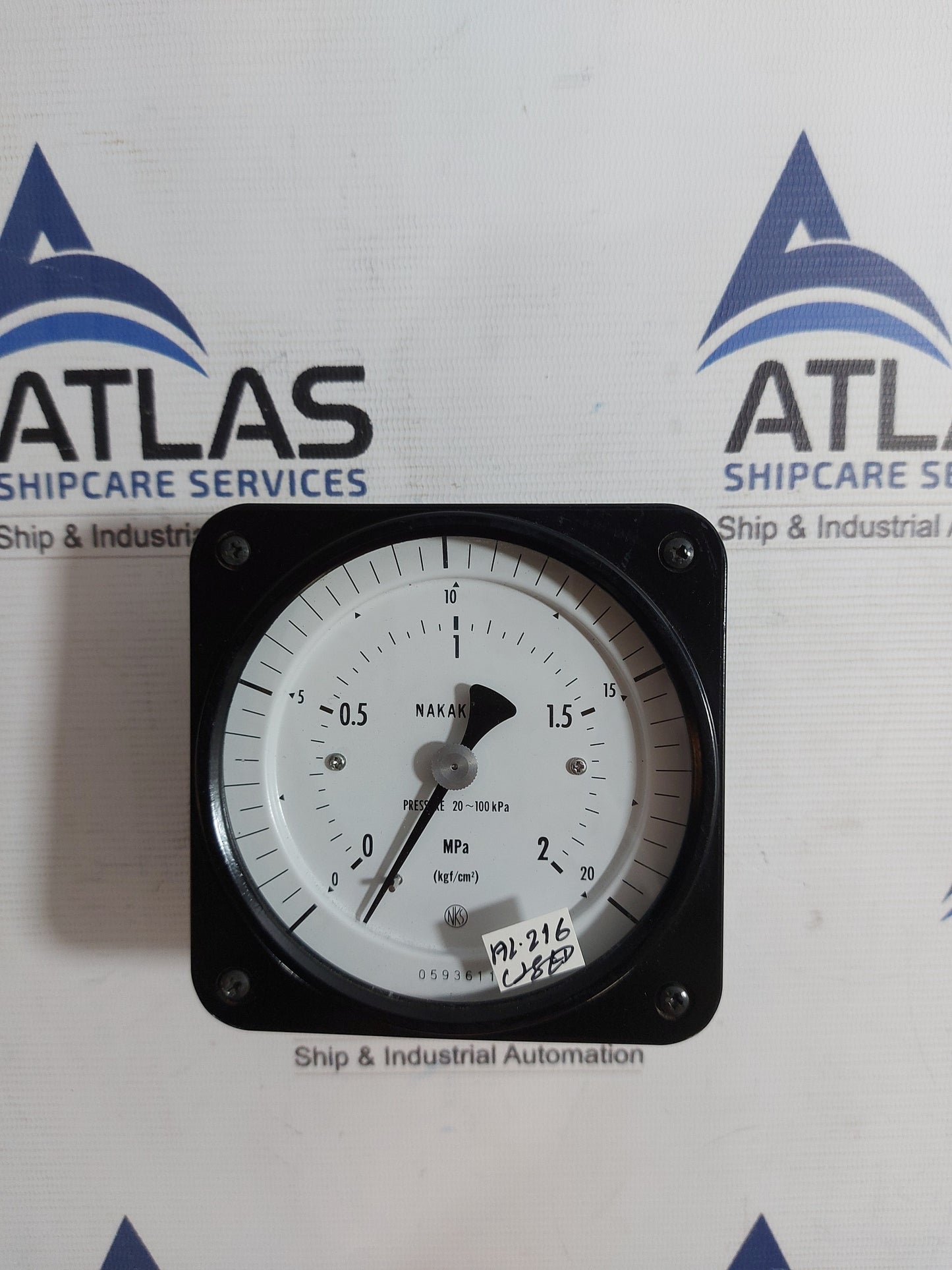 NAKAKITA PRESSURE METER GAUGE 2 MPa - 0~20 Kgf/cm2