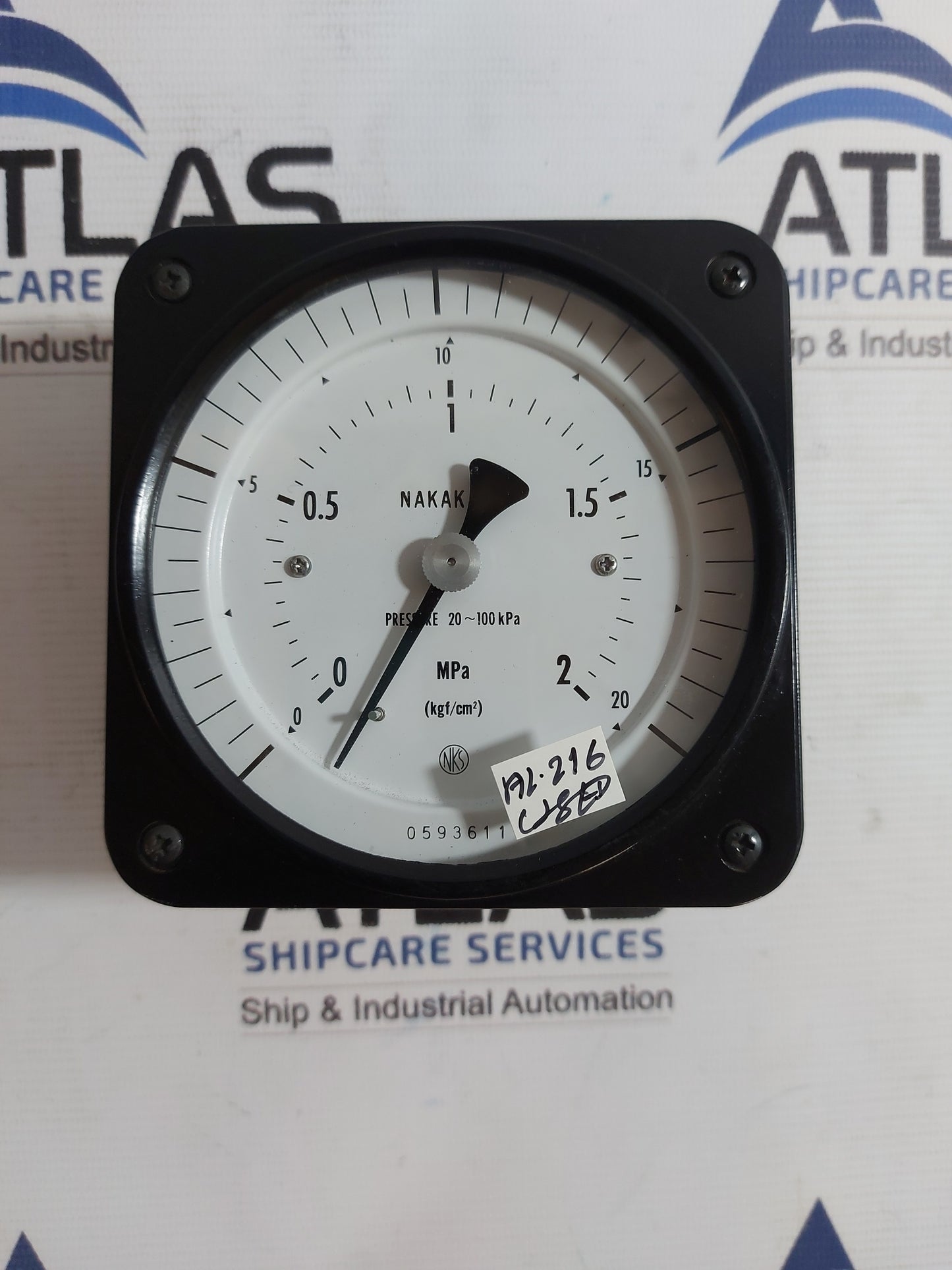 NAKAKITA PRESSURE METER GAUGE 2 MPa - 0~20 Kgf/cm2