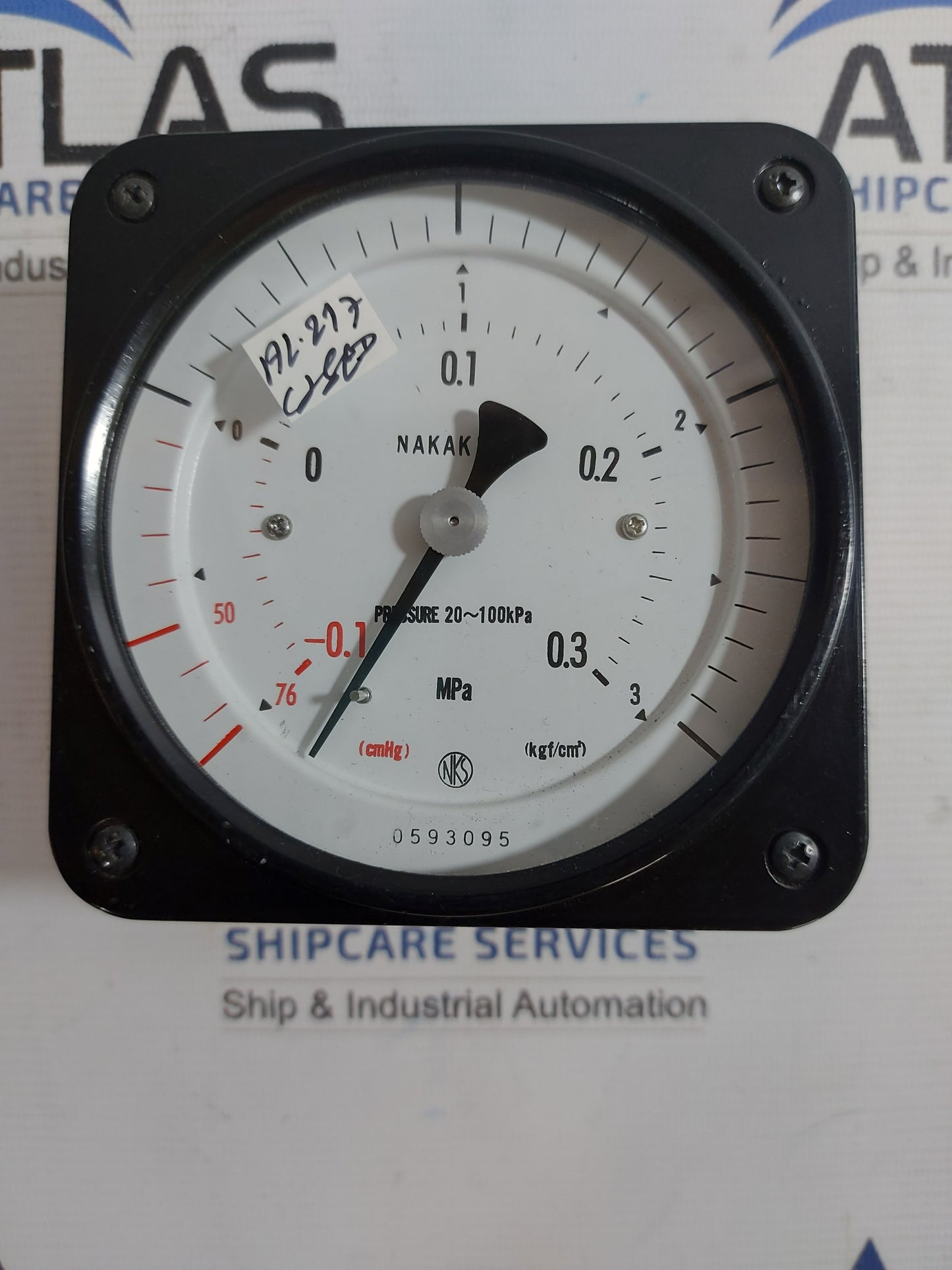 NAKAKITA PRESSURE METER GAUGE 76 cmHg - 0.3-0.1 MPa - 3Kgf/cm2
