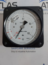 NAKAKITA PRESSURE METER GAUGE 76 cmHg - 0.3-0.1 MPa - 3Kgf/cm2
