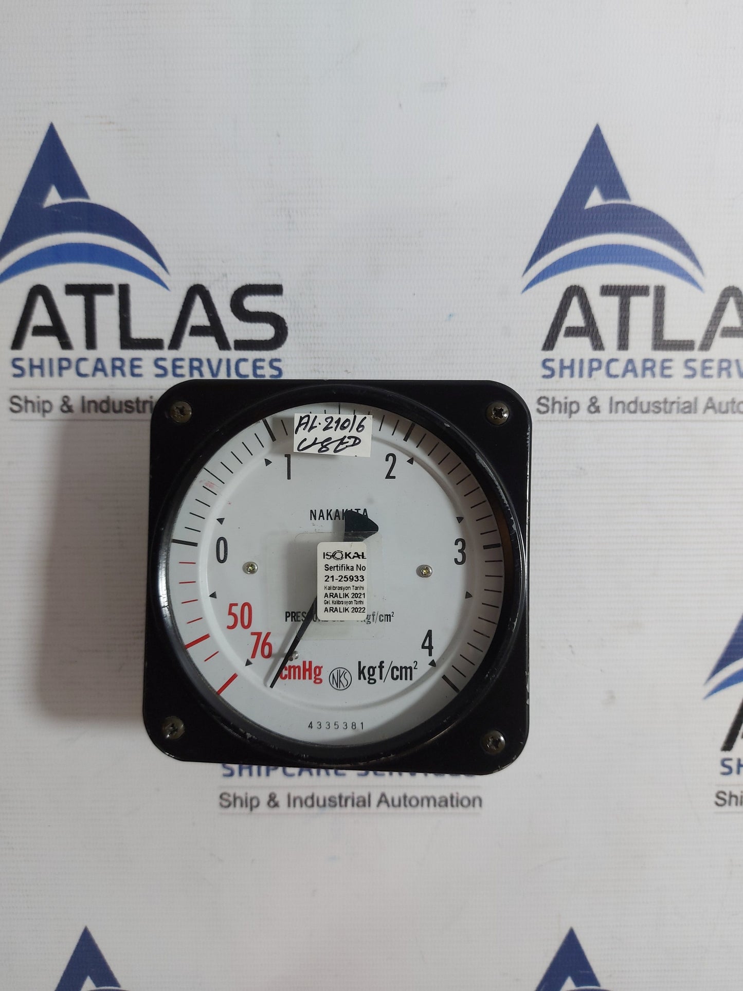 NAKAKITA PRESSURE METER GAUGE 76 cmHg - 4 kgf/cm2