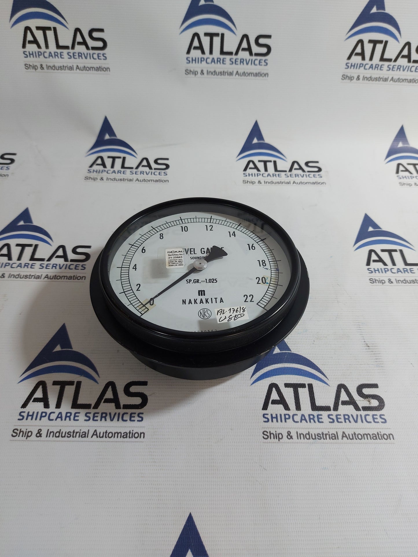 NAKAKITA SP.GR.= 1.025 LEVEL GAUGE 0-22M