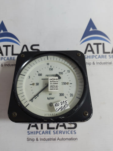 NANIWA-EU PRESSURE METER GAUGE 300 Psi - 0-20 Kgf/cm2