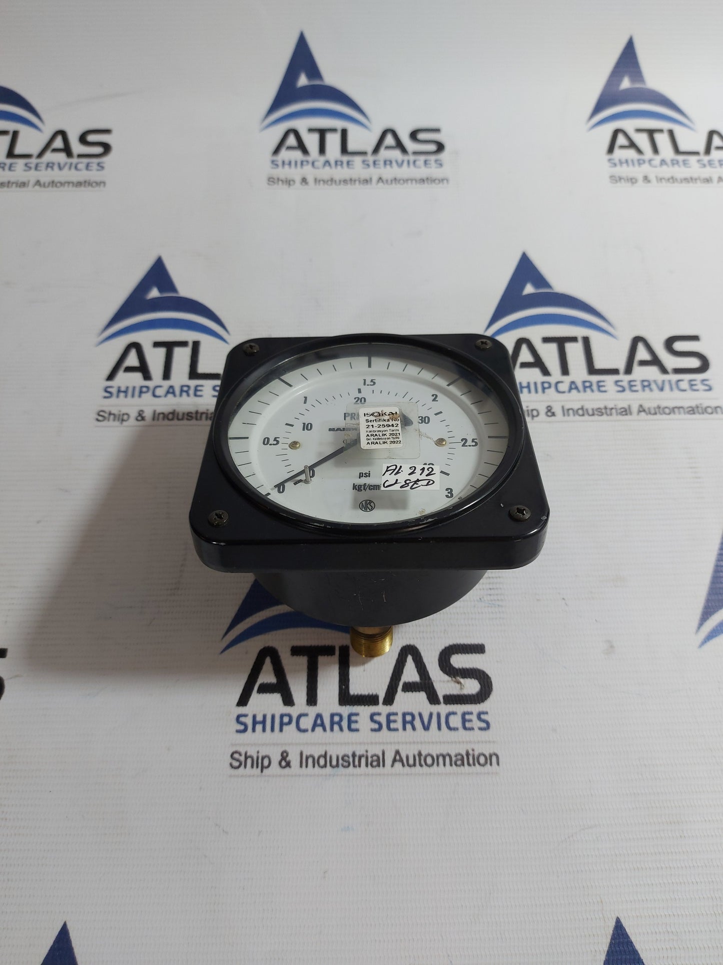 NANIWA-EU PRESSURE METER GAUGE 3 Kfg/cm2 - 40 Psi