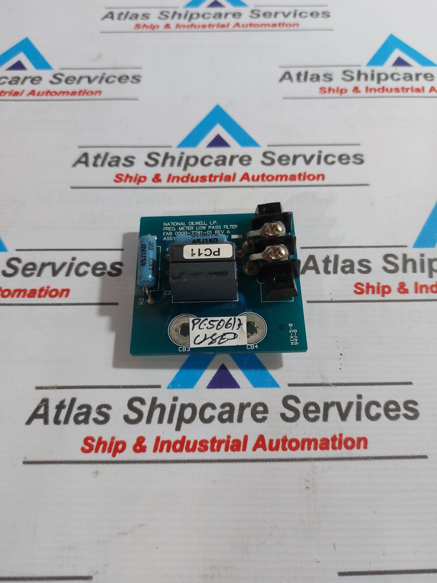 NATIONAL OILWELL 0000-7780-01 FREQ.METER LOW PASS FILTER PCB CARD
