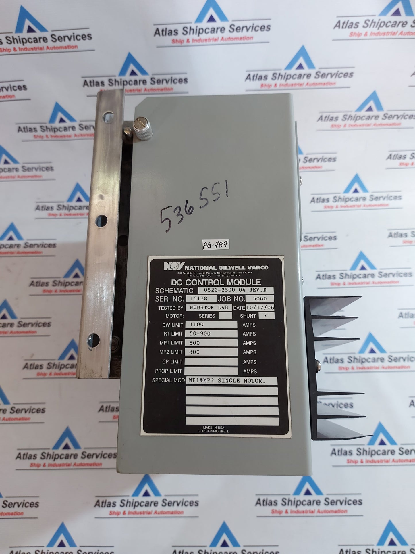 NATIONAL OILWELL VARCO 0522-2500-04 REV.D DC CONTROL MODULE