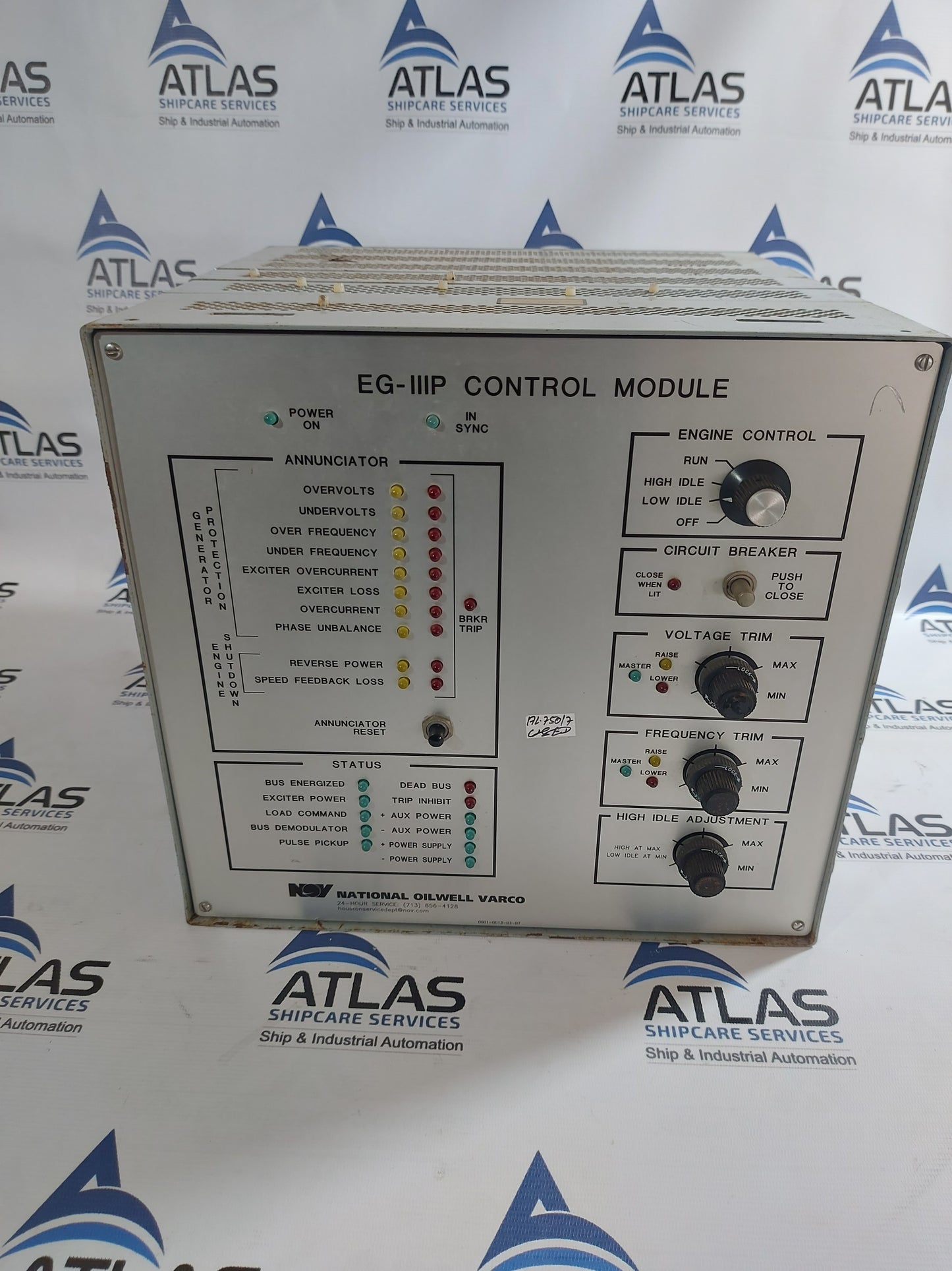NATIONAL OILWELL VARCO EG-IIIP ENGINE GENERATOR CONTROL MODULE 6714-9084-00