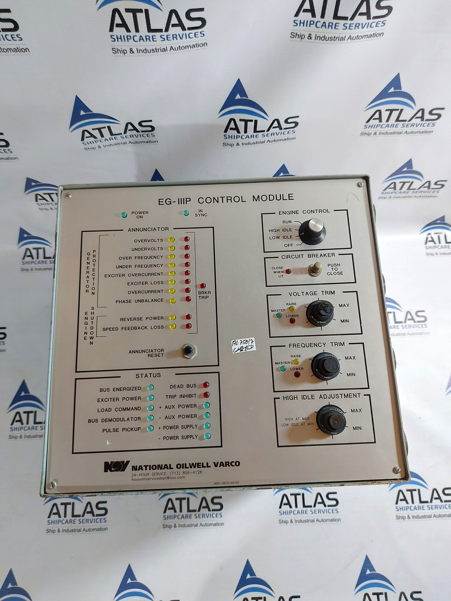 NATIONAL OILWELL VARCO EG-IIIP ENGINE GENERATOR CONTROL MODULE 6714-9084-00